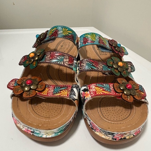 L’Artiste Dansaye Sandals Multicolor Size 8.5 US 39 EU - Picture 3 of 13
